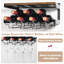 Aharshi 7 Bottle Wall Mounted Wine Bottle & Glass Rack in Black