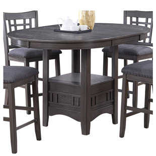 Gray Round Solid wood Dining table