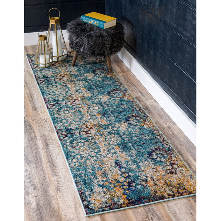 Dimonetta Washable Abstract Indoor Rug