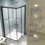 Cabine de douche carrée à double porte d'angle avec verre trempé transparent de 1/4 po de l 36 po x P 36 po x H 71 po-115236386