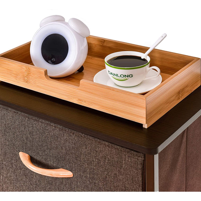 Commode de rangement 5 tiroirs Oakman, Brun