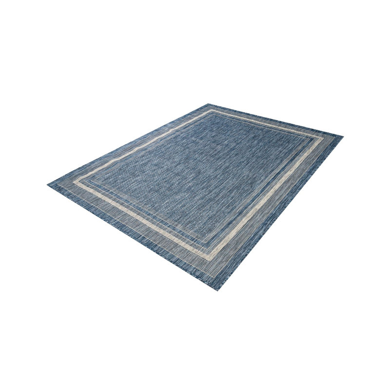Tapis intérieur / extérieur bleu Swanee, Rectangle 7 pi 10 po x 10 pi, Blue