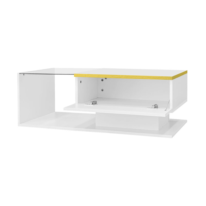 Coffee Table with Storage, White