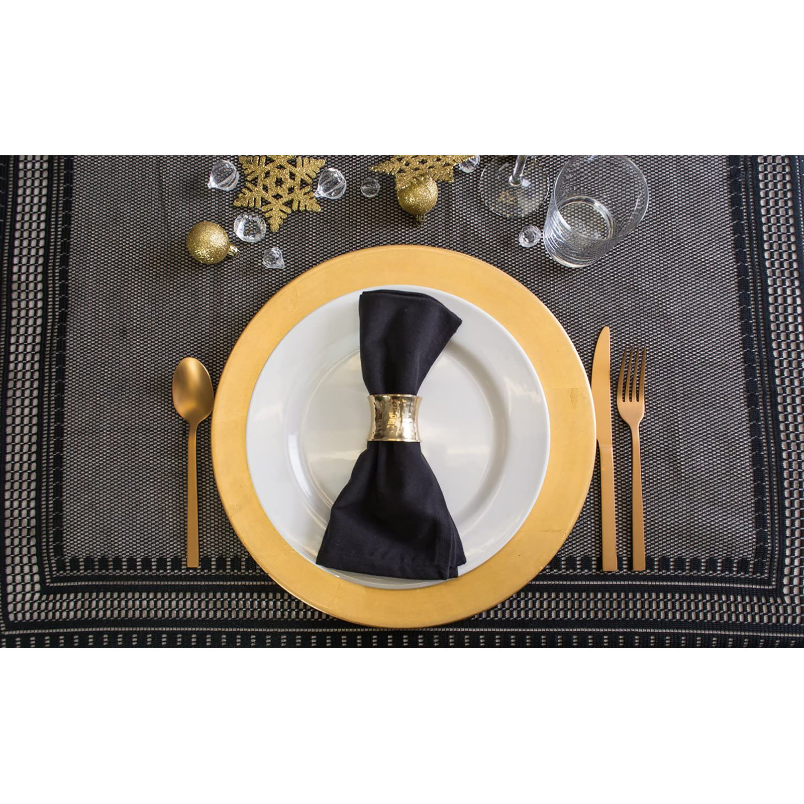 Brass Napkin Holder, Yellow