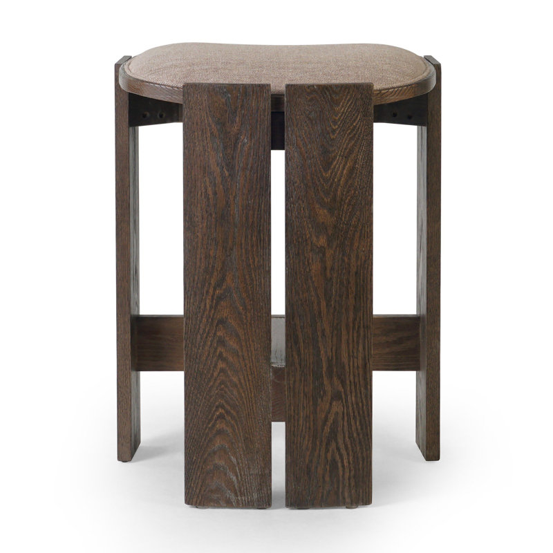 Hoven Backless Drifted Oak Bar Stool, Counter Stool (26.61" Seat Height)