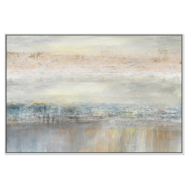 Electra From A Distance by Nan - Painting Print, Picture Framed Canvas, 41.5" H x 61.5" W, Espresso