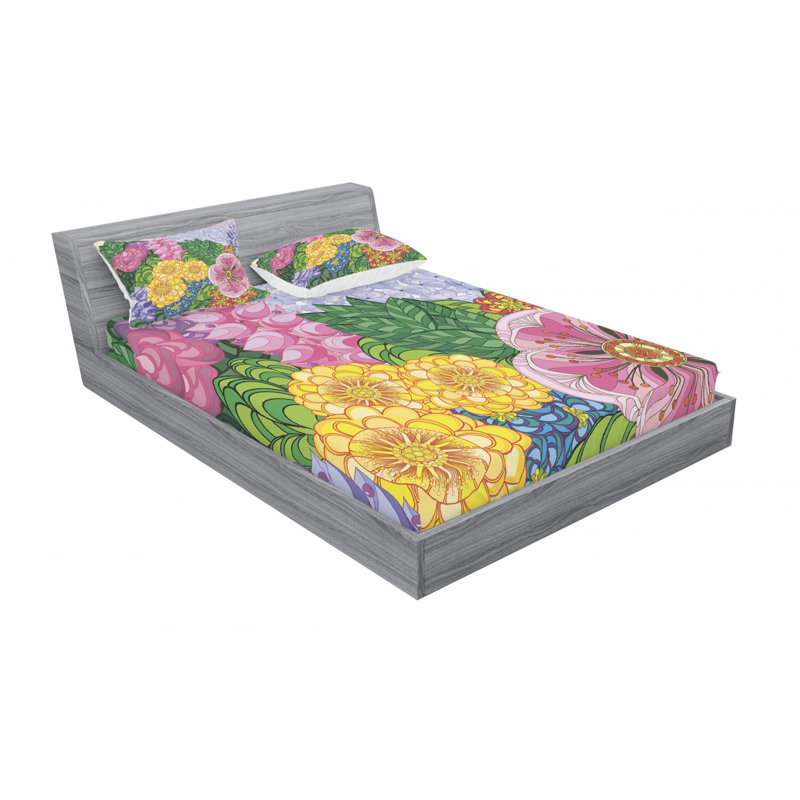 Microfiber Sheet Set, Queen Sheet Set with Fitted Sheet