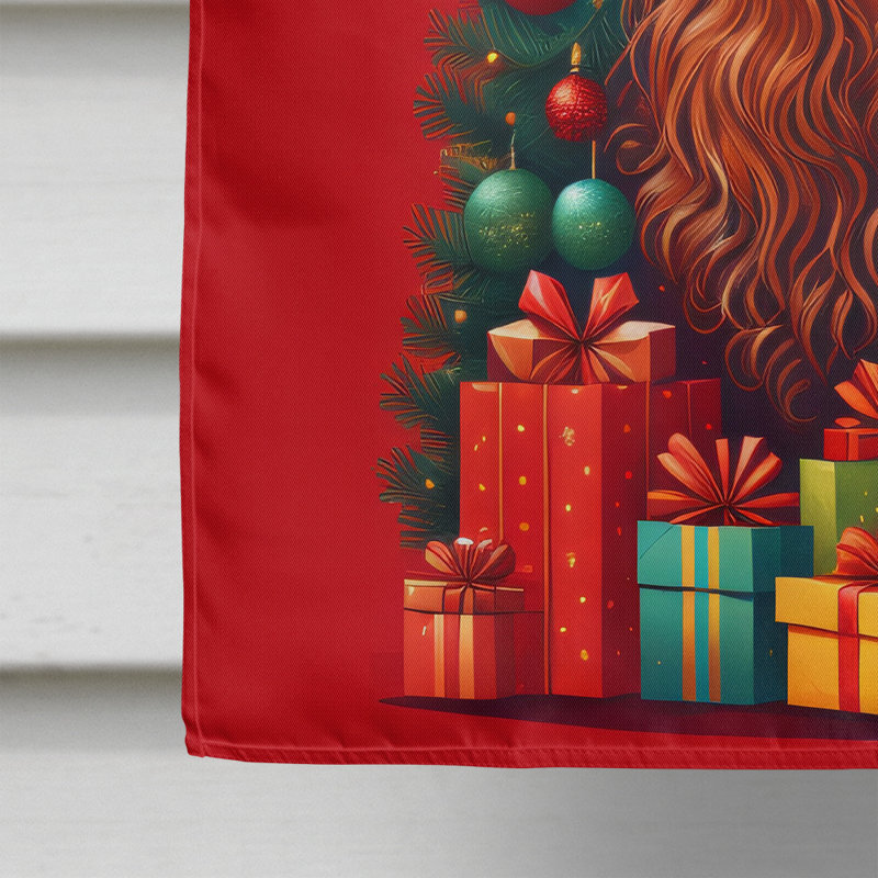 Drapeau de maison de Noël en polyester double face H 40 po x l 28 po