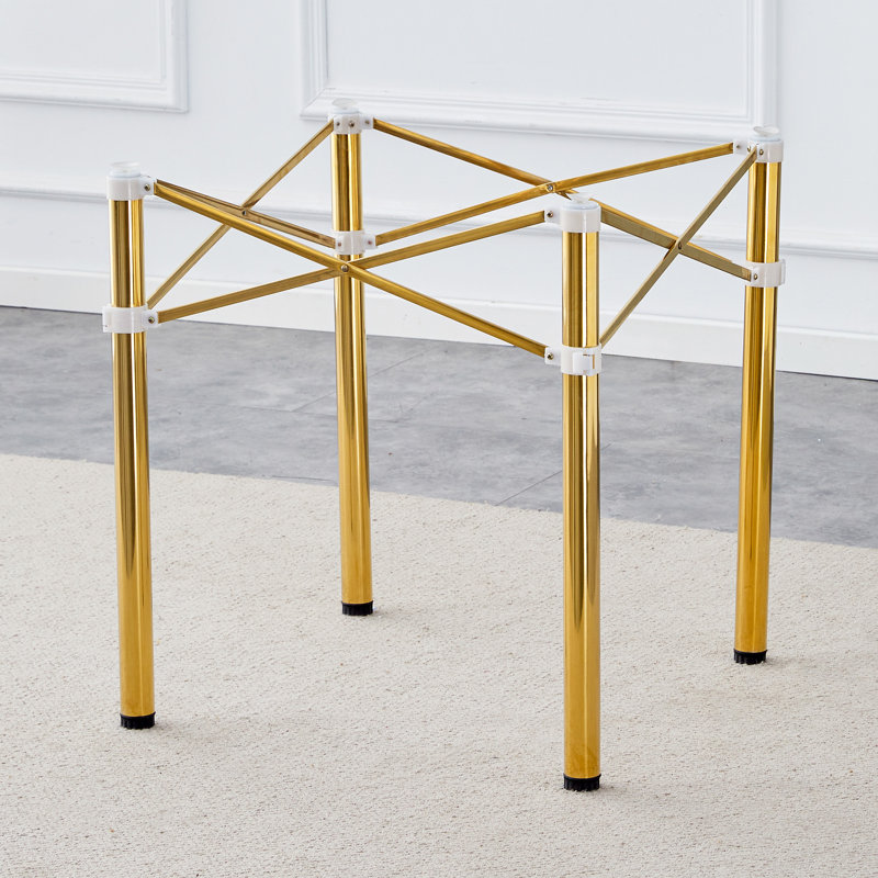 Simple Stainless Steel Folding Table Frame - Multifunctional, Space-Saving, Gold