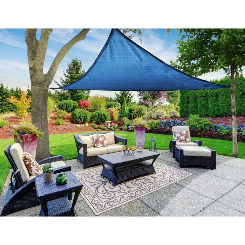 Toile d'ombrage triangulaire ShadeSheet, Bleu