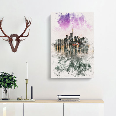 Skyline Of Toronto In Canada - Wrapped Canvas Print