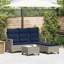  Ensemble de canapé de patio 3 pièces avec coussins en rotin de polyester gris en forme de L-561861351