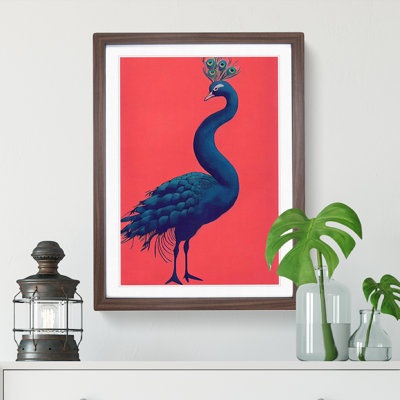 Modern Peacock - Single Picture Frame Print