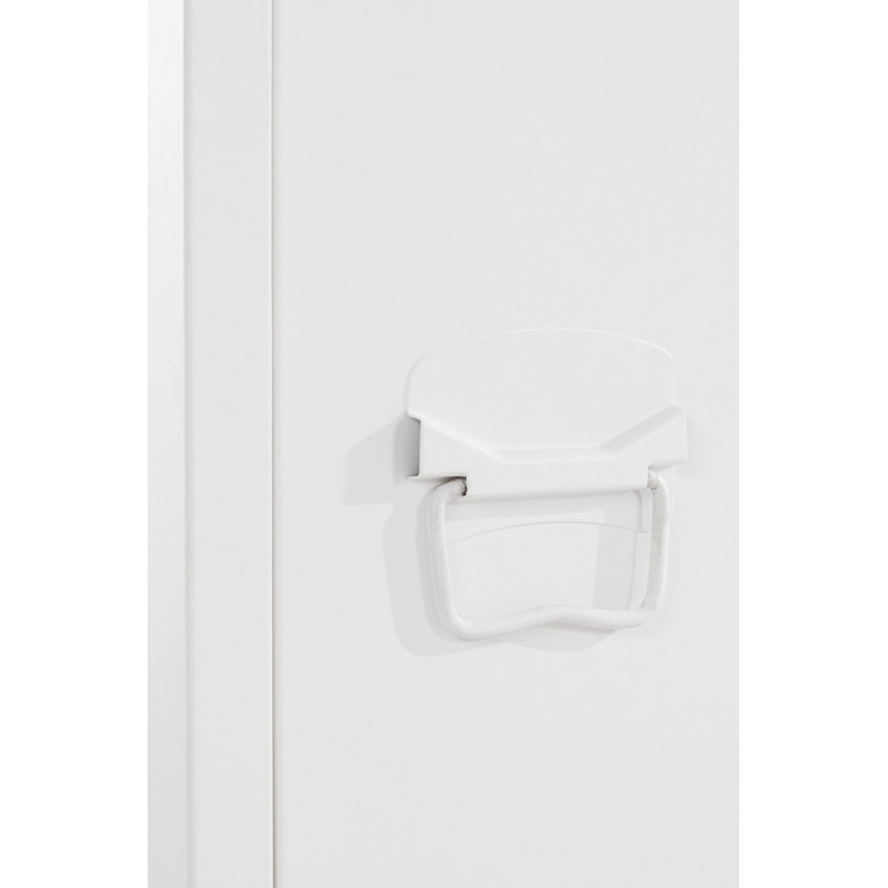 Carline Metal Tall Bathroom Cabinet, White