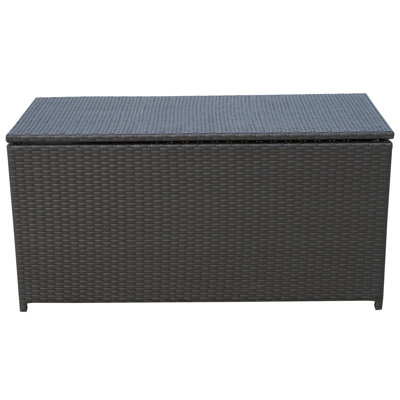 WFX Utility 118cm W 376L Water Resistant Wicker Storage Bench in Brown