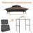 8x5Ft Grill Gazebo Replacement Canopy,Double Tiered BBQ Tent Roof Top Cover-111463186