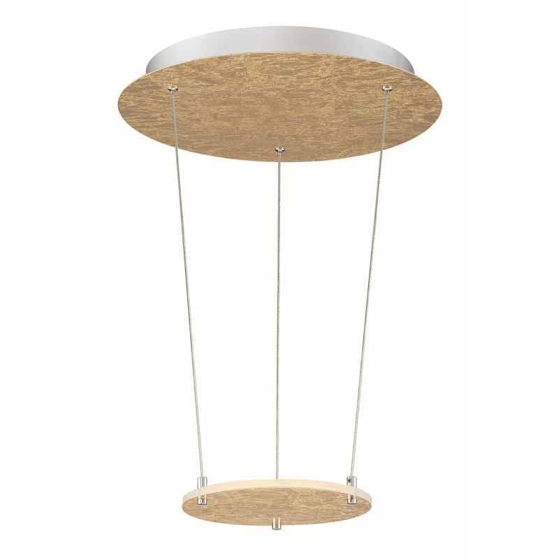 Farrish 1 - Light LED Unique/Statement Pendant, Gold/Black