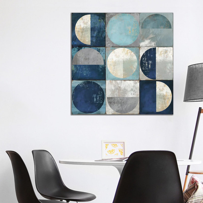 Teal Crescent by Tom Reeves - Wrapped Canvas Painting, 93.98 cm H x 93.98 cm W x 1.91 cm D