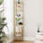 Corner Shelf Stand, 6-Tier Glass Bookshelf Bookcase, Bathroom Organizer, Plant Stand, Steel Frame, Tempered Glass, Modern Style for Living Room, Bathroom, Kitchen, Gold-1525654541-1504562883