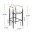 2 comptoirs, beige, rembourrés avec des dossiers et des pieds en fer pour la cuisine, tabourets d'une capacité de 260 lb, 2 îlots de cuisine industriels en tissu, structure de 265 lb-2058788496-2058788499