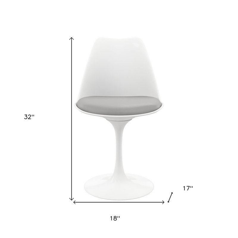 Chaise d'appoint grise et blanche