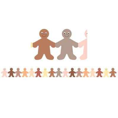 Multicultural People Die-Cut Bulletin Board Border