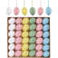  36 pièces d'œufs de Pâques décorations pour petits arbres, œufs de Pâques en plastique rose bleu pastel de 1,57 po en vrac, décorations à suspendre incassables-972438971