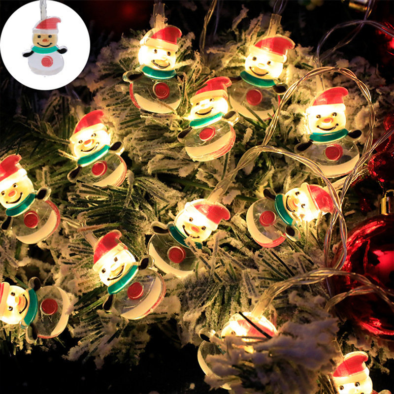 Christmas Lights Decorations, 4.9ft 10 LED Battery(Not Include) Operated Red Heart Santa Claus Light String, Waterproof Xmas Fairy Lights for Holiday Party Indoor Outdoor Home Decor