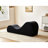 Ergonomic Black Chaise Lounge, Soft & Firm High Foam Core, Removable Washable Cover Lounge Chair, Foam, For Spine Health-403465832