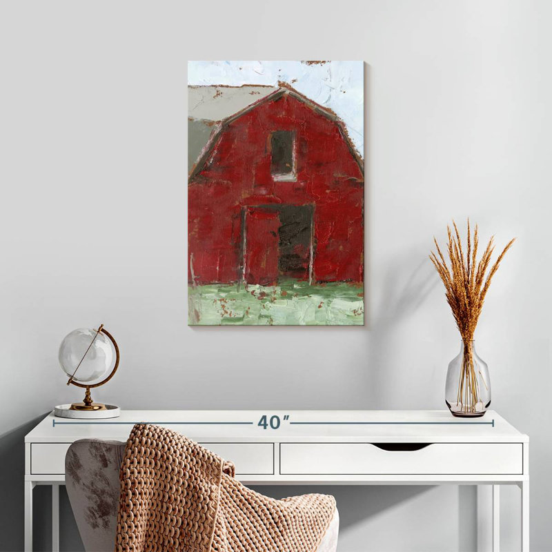 Lilie Big Red Barn I, 24" H x 16" W