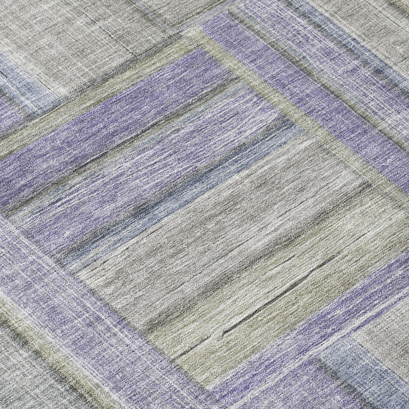 Tapis géométrique intérieur / extérieur lavable à la machine Jeffery ACN2285, Tapis de couloir 2 pi 3 po x 7 pi 6 po