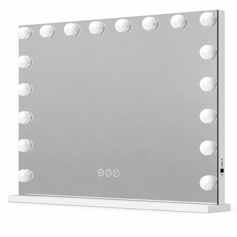 Miroir rectangulaire en métal pour meuble-lavabo