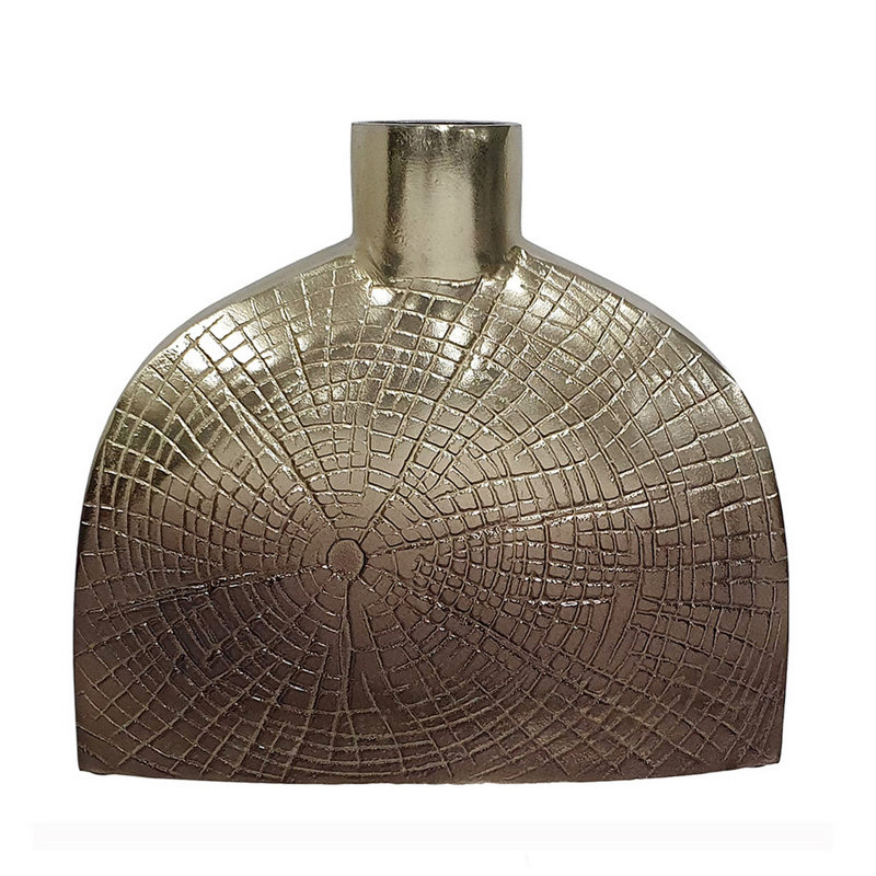 Gherlein Aluminum Table Vase, 10.7" H x 12.2" W x 4.3" D