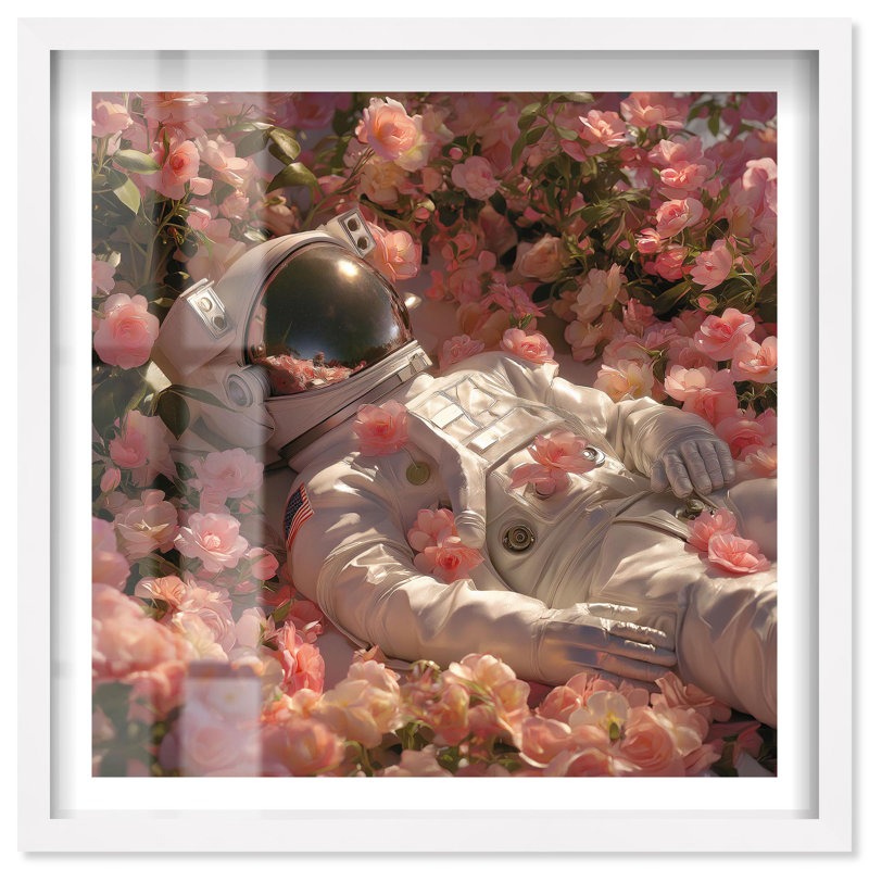 Décoration murale Astral Rose Rest IV Shadowbox Print par Notoriart, cadre blanc, 17 x 17, H 17 po x l 17 po, Cadre blanc