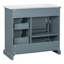 Meuble-lavabo bleu gris 36 po avec lavabo en céramique, charnières à fermeture en douceur et rangement spacieux pour les salles de bain modernes-2065187733