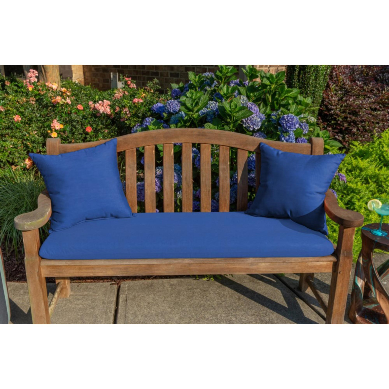  Outdoor Square Pillow Cover & Insert, Canvas True Blue Sunbrella®, 18"H x 18"W