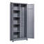 Armoires de rangement en métal, armoire à outils de nettoyage avec porte verrouillable, grand porte-outils à balais et rangement, grande armoire de rangement pour cuisine, garde-manger, bureau, magasin