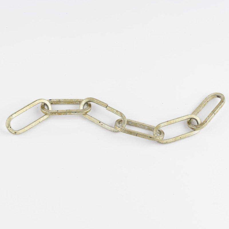 48-inch 9-gauge Gilded Silver Square Profile Accessory Chain, Silver
