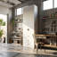 Grande armoire de rangement blanche avec tiroirs et tablettes réglables - Organisateur de garage et de maison polyvalent