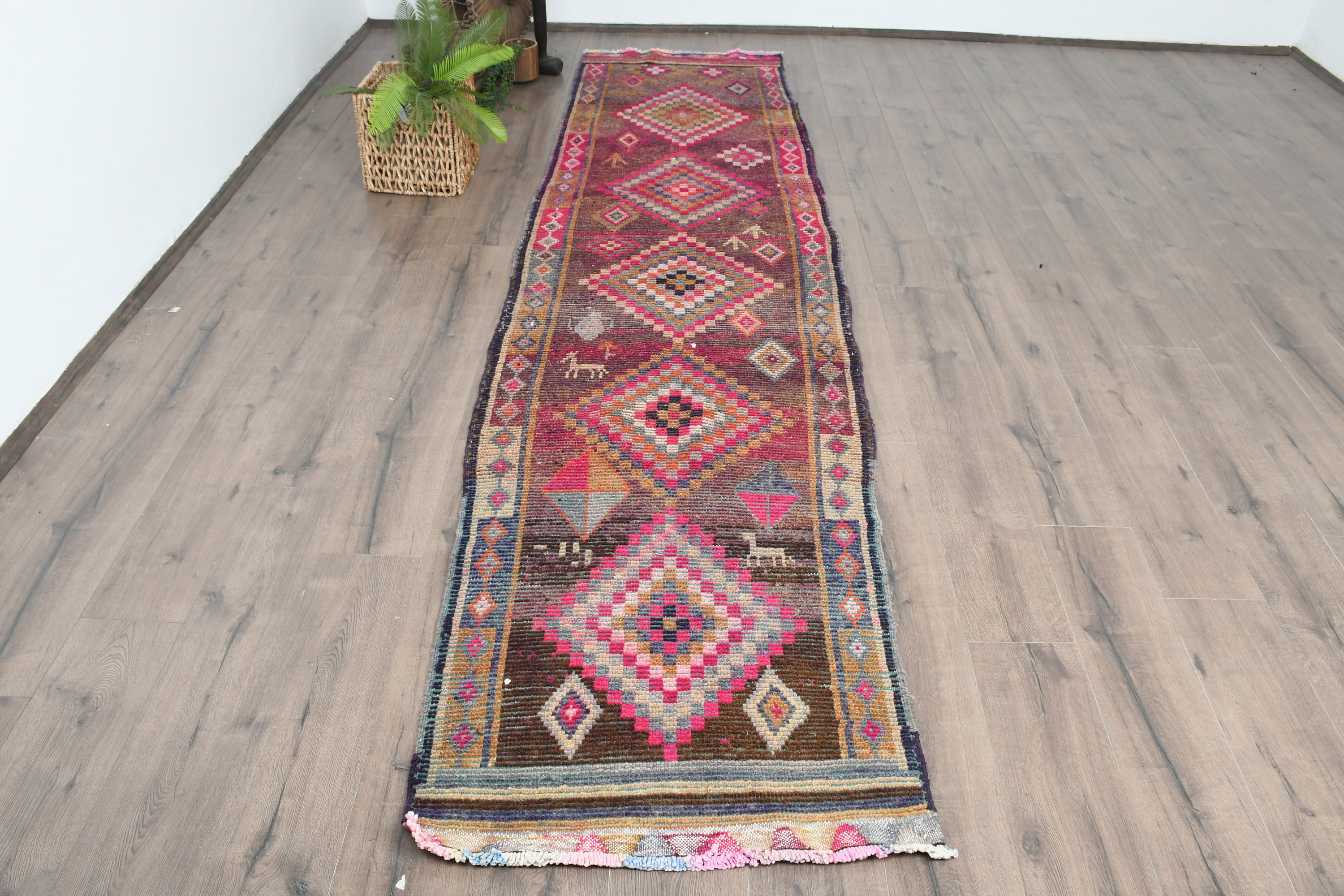 Union Rustic 31.5x135.8 Inch Pink Patchwork Runner Rug, Traditional ...