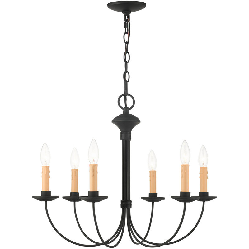Lustre classique / traditionnel à 6 lumières de style bougie Analysia