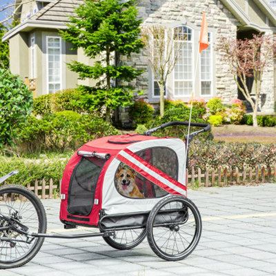 Remorque 2 en 1 pour vélo pour petits chiens
