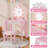 Kids Vanity with Stool and LED Mirror-114466681