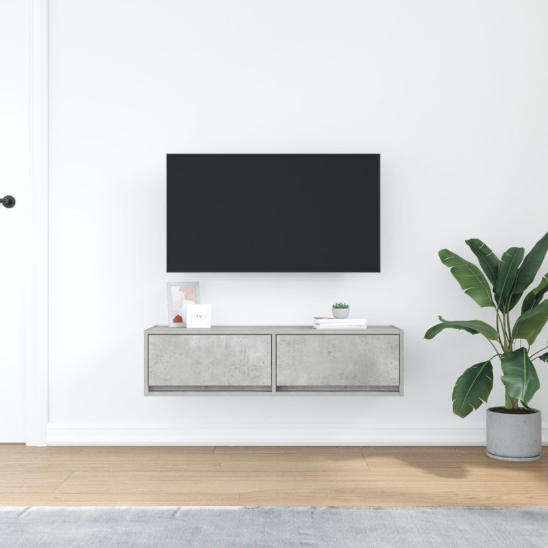TV Cabinet 31x25.5 Cm Engineered Wood, Grey, 100 cm