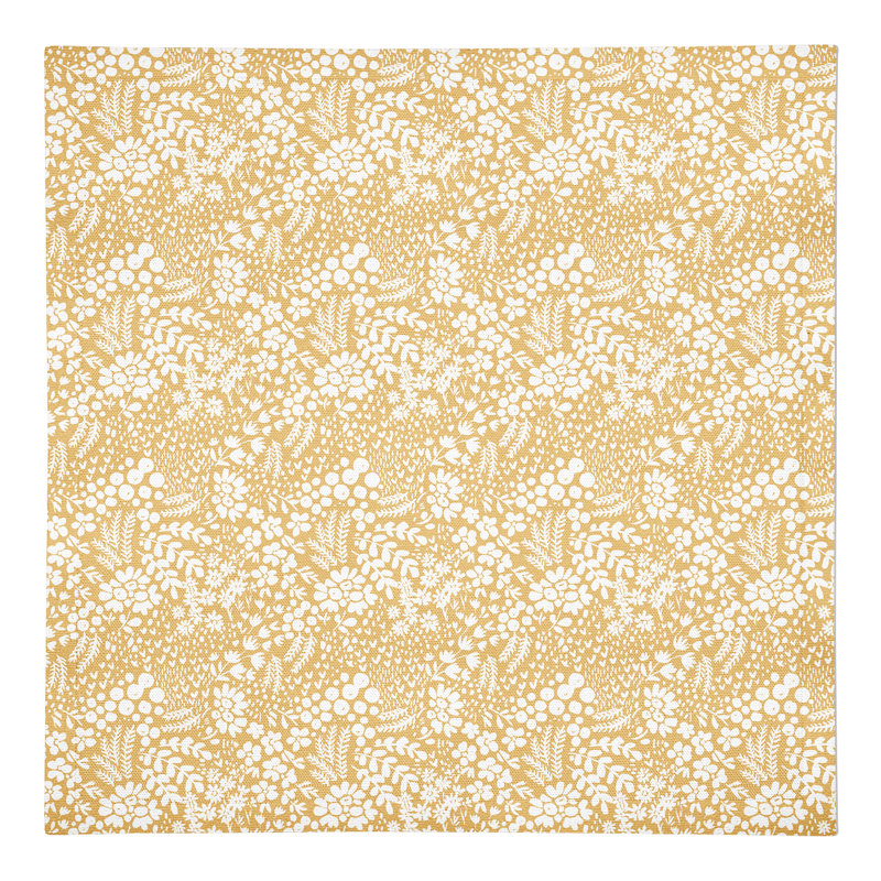 Dragi Cotton Floral Square Napkin, Yellow