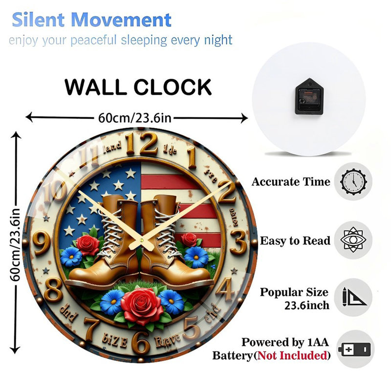 Horloge murale de 24 po