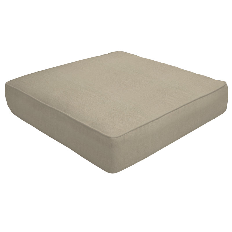 Coussin de repose-pieds sunbrella intérieur/extérieur double pipe, H 5 po x l 24 po x P 24 po, Toile Sunbrella® taupe