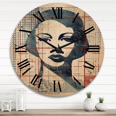 Horloge murale en bois massif Iziah