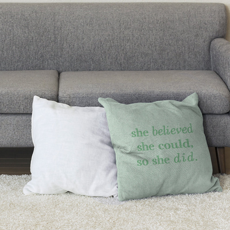 Coussin de sol pour femmes, Vert, H 28 po x l 28 po