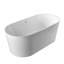 Baignoire de trempage autoportante en acrylique à double extrémité L 66,5 po x l 31,13 po Mia - sans perçage de robinet-89019685